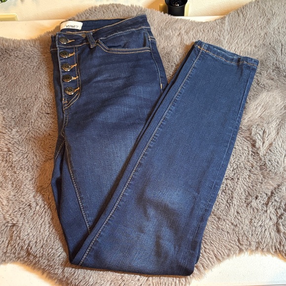 Vervet Denim - Vervet High-Rise Skinny Jeans with Button Fly